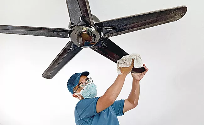 Tips To Clean Ceiling Fan At Home - Sakshi