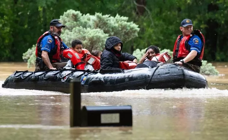 Flooding Rescues In Texas Houston Area
