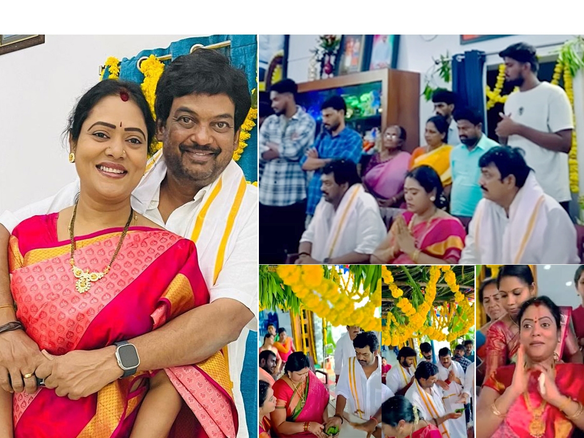 Director Puri Jagannadh with family performs pooja Photos - Sakshi
