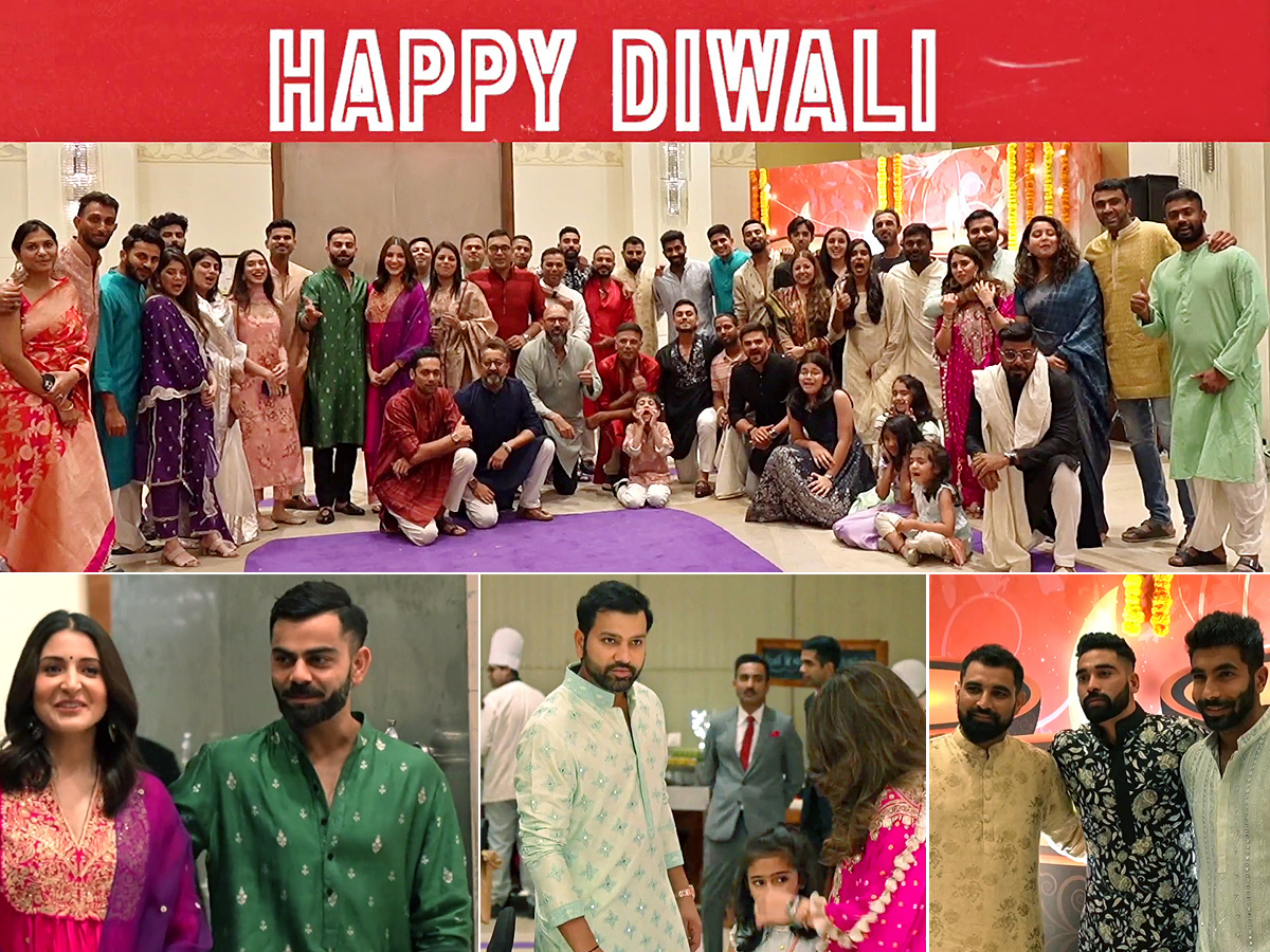 team india celebrates diwali Pics - Sakshi