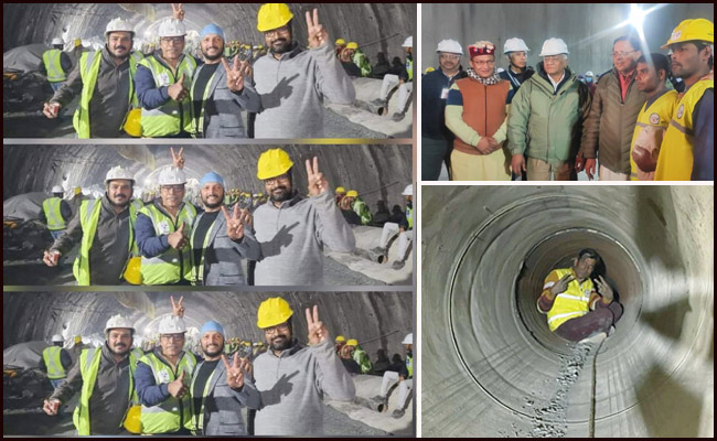 All 41 Trapped Workers Rescued Successfully After 17 Days PHotos - Sakshi