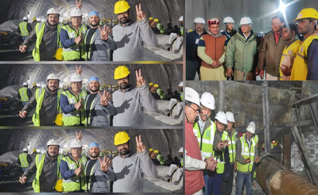 All 41 Trapped Workers Rescued Successfully After 17 Days PHotos - Sakshi
