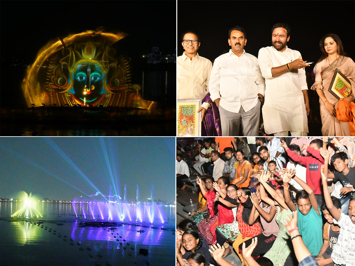 Water Laser Show at Tankbund Hyderabad - Sakshi