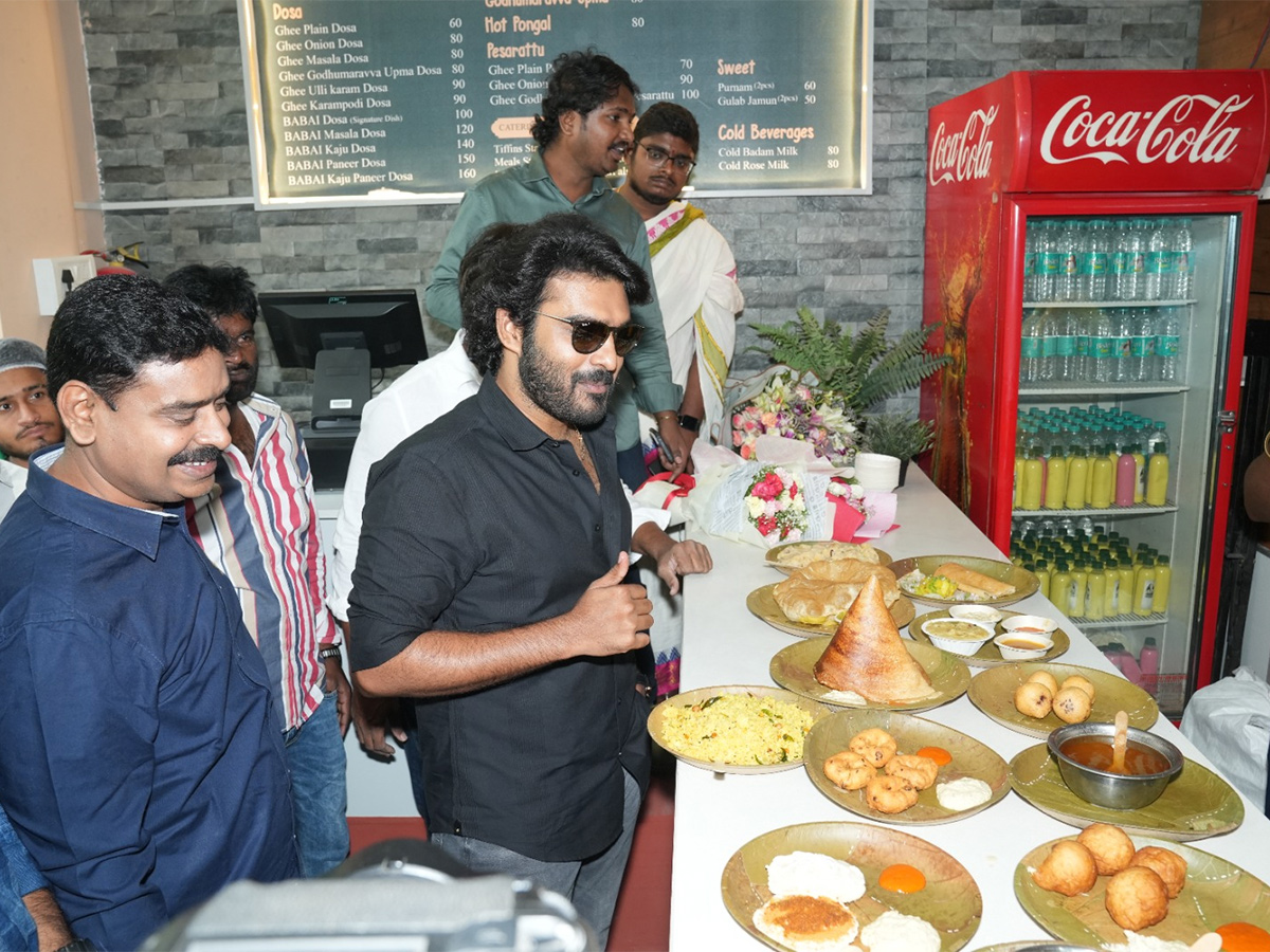 Kiran Abbavaram Launches Babai Hotel Photos - Sakshi
