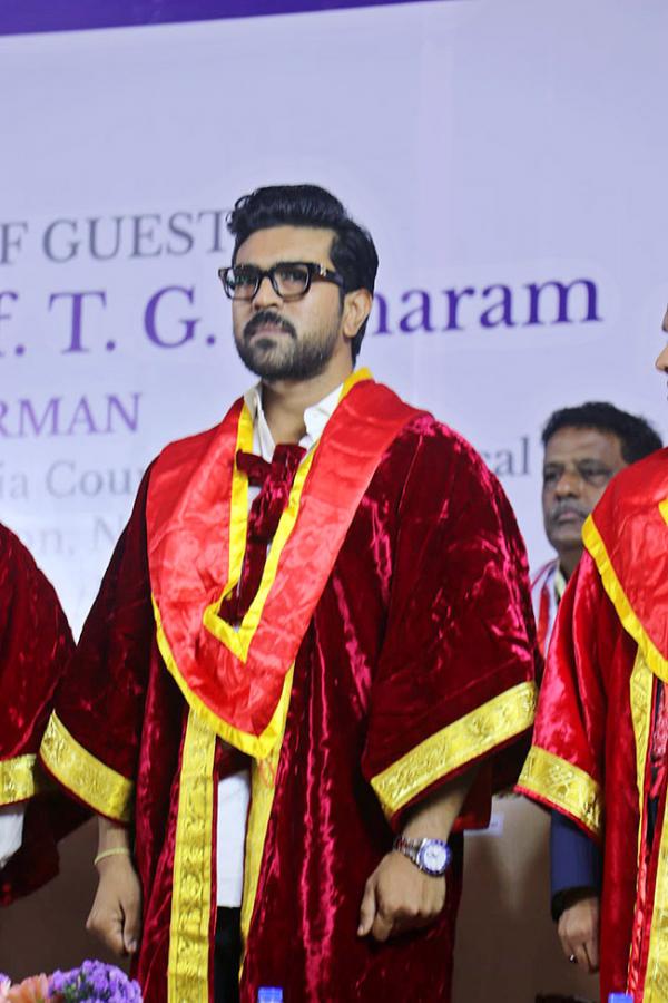 Ram Charan awarded honorary doctorate in literature from Vels University - Sakshi