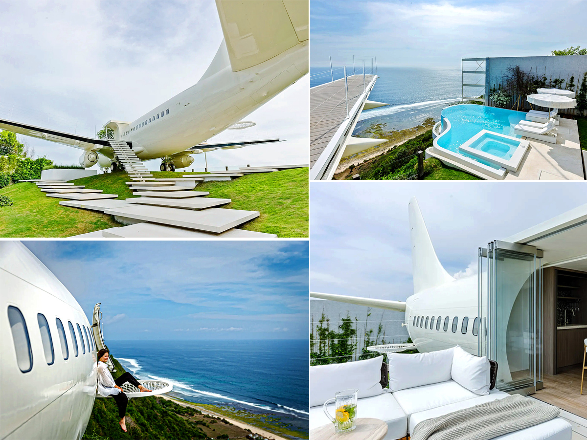 Boeing 737 becomes a spectacular cliff hanging luxury home Photos - Sakshi