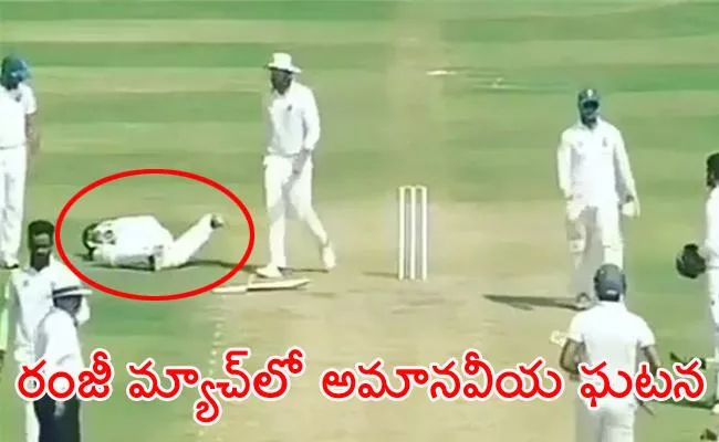 Batsman hit by boucer lies in pain as opposition walk past him - Sakshi