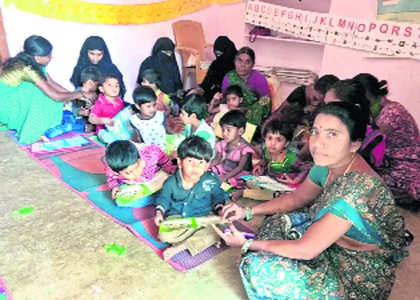 anganwadi exams and ranks system for children - Sakshi