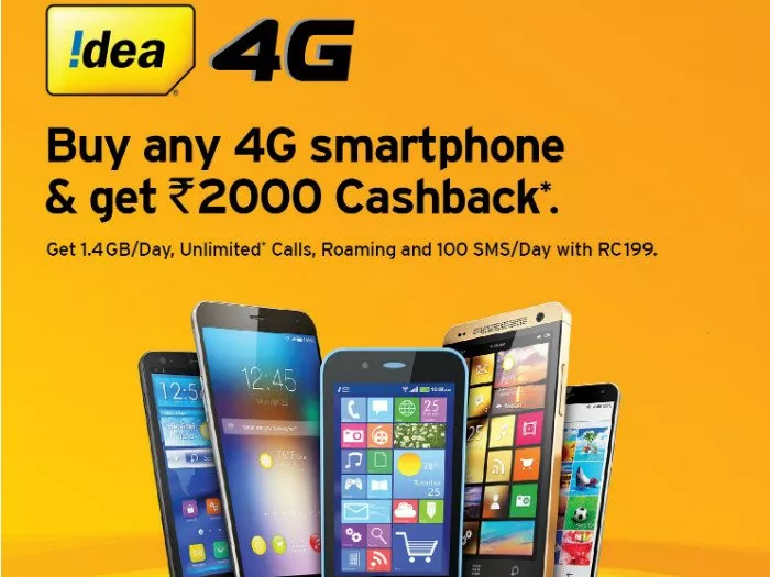 Idea offers Rs 2,000 cashback on 4G smartphones - Sakshi
