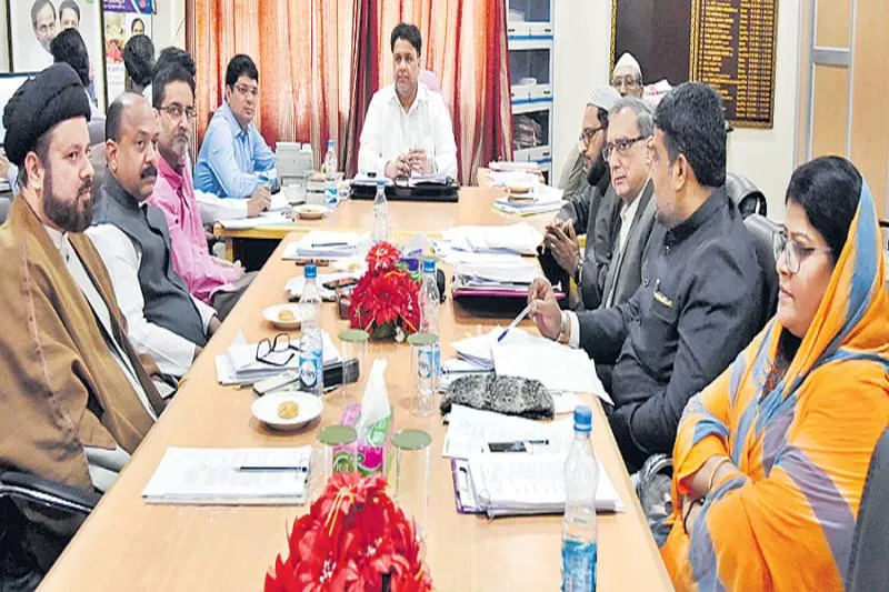 Wakf Board meeting with the ruling class between tension - Sakshi