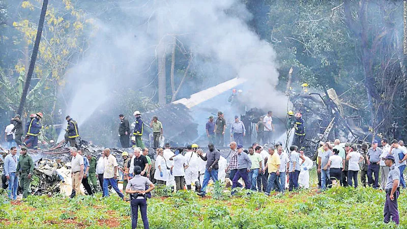 plane crash in Cuba - Sakshi
