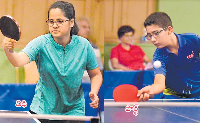 Vidhi, Bhavita in Quarters of Table Tennis - Sakshi
