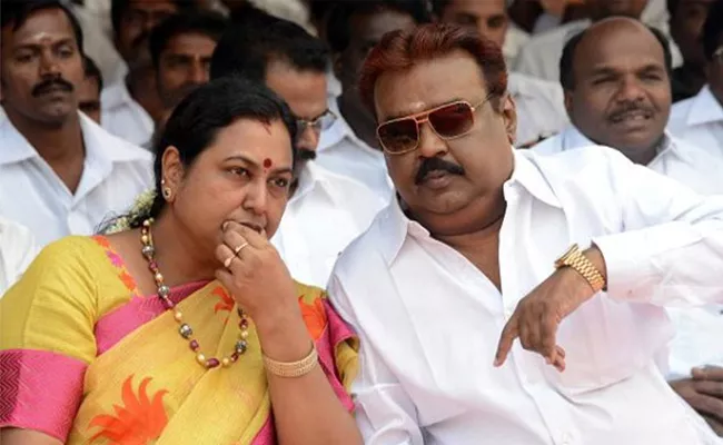DMK Leaders Slams On Vijayakanth And Sumalatha - Sakshi
