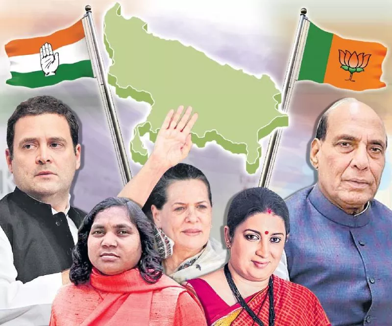 bjp, congress sketches in to win a uttar pradesh - Sakshi