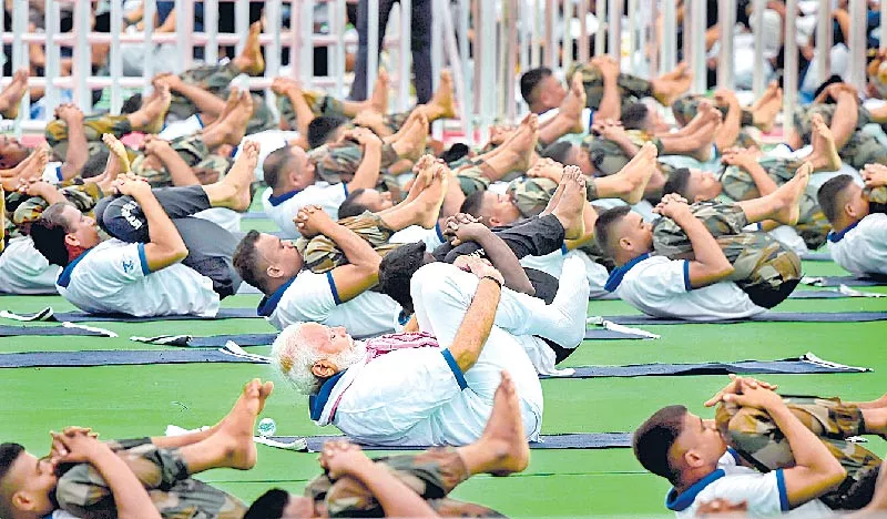 Narendra Modi on International Yoga Day - Sakshi