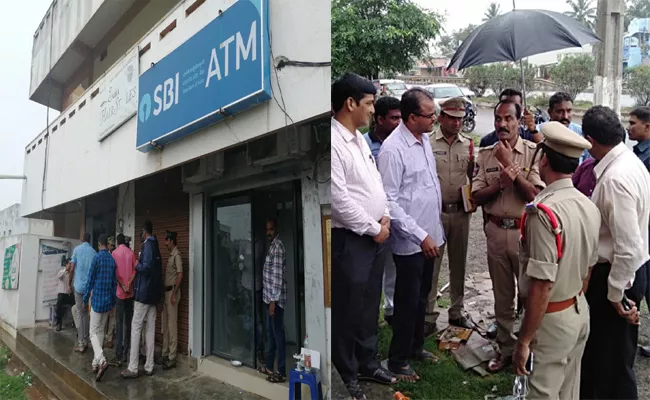 Thieves Looted ATM Machine in Srikakulam - Sakshi