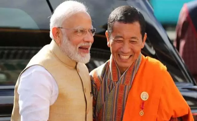 Bhutan PM Lotay Tshering Praises Narendra Modi - Sakshi