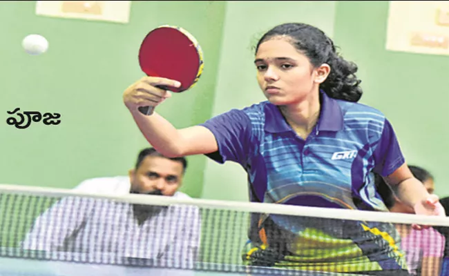 Pooja And Jatin In Quarters Of Table Tennis - Sakshi