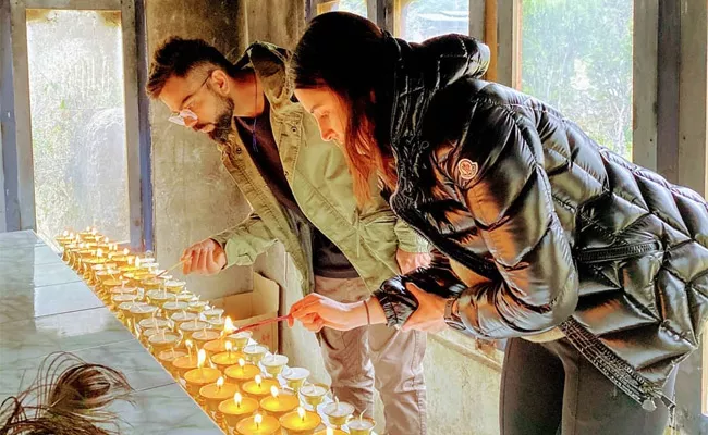 Anushka And Virat Are Celebrating The Latter's 31st Birthday In Bhutan - Sakshi