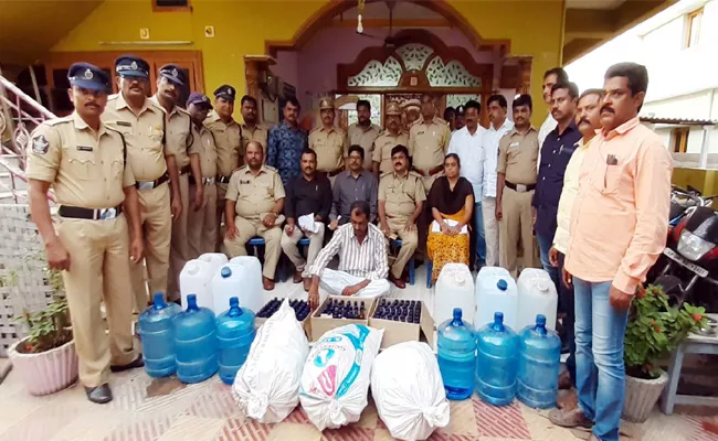Adulterated Alcohol Gang Arrest in Prakasam - Sakshi