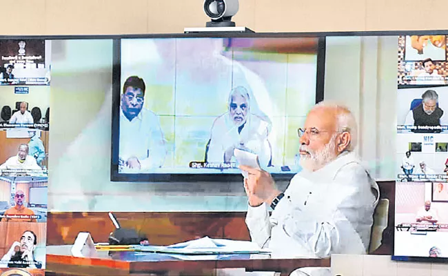 PM Narendra Modi Video Conference With TR Leaders KK and Nama - Sakshi