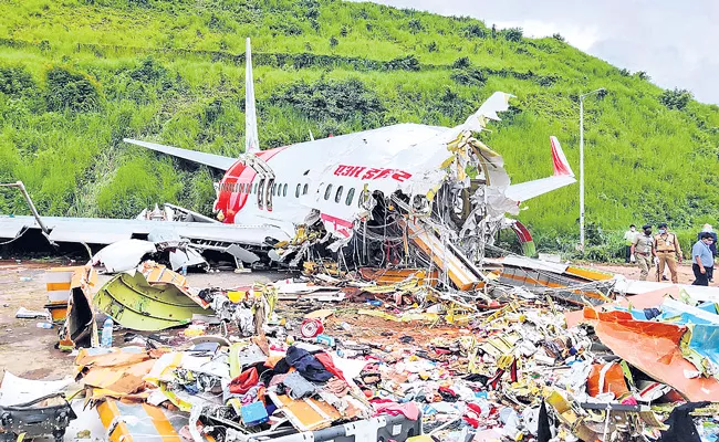 Air India Express Plane Crash on runway in Kerala - Sakshi