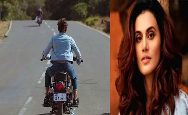 Taapsee Pannu Fined For Not Wearing Helmet - Sakshi