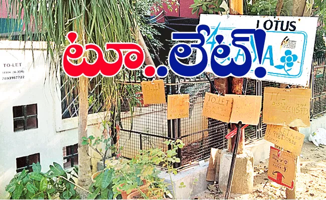 Hyderabad: Tolet Boards Spring up at Houses - Sakshi