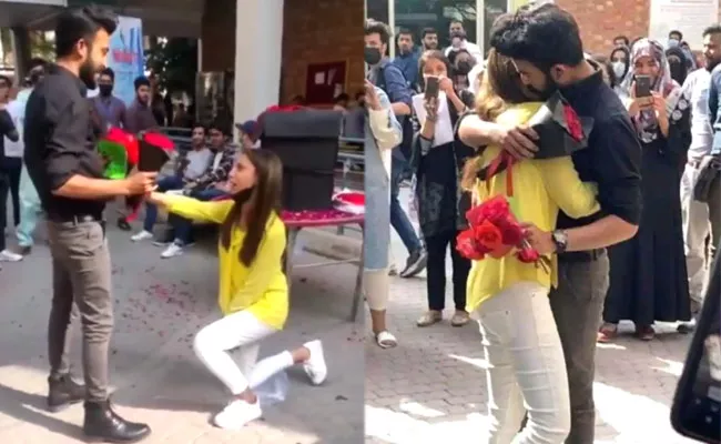 Lahore University Proposal Video: Students Expelled For Hugging - Sakshi