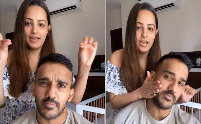 Viral Video: Actress Anita Hassanandani Slapped Her Husband, See What Happened - Sakshi