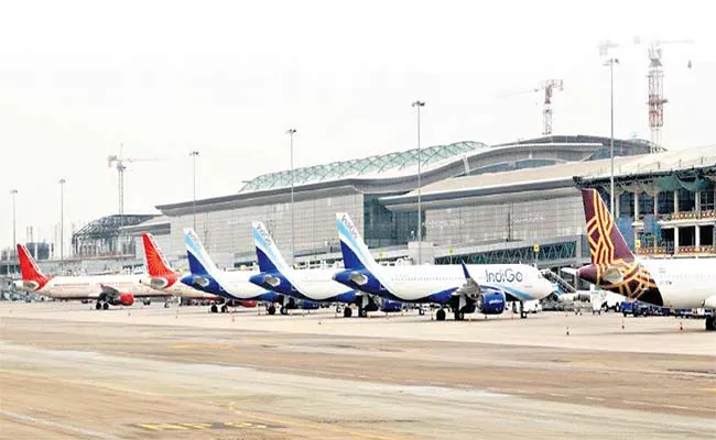 Restrictions, Covid-19 Force Cancellation Of 30 Hyderabad Flights - Sakshi