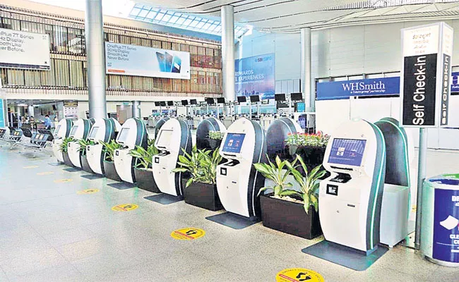 Shamshabad Airport Introduces Paperless Boarding Queue Management System - Sakshi