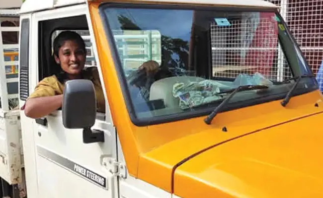 Kerala acter Karthika change to a Truck‌ Driver - Sakshi