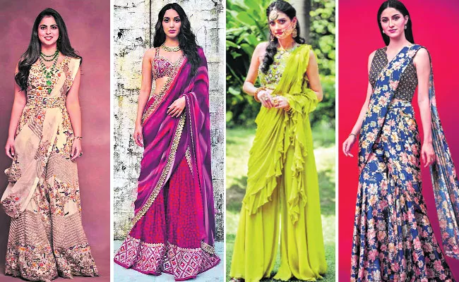 Sharara Saree Dress: Latetst Designs, Stylish Look, Sharara Style Saree - Sakshi