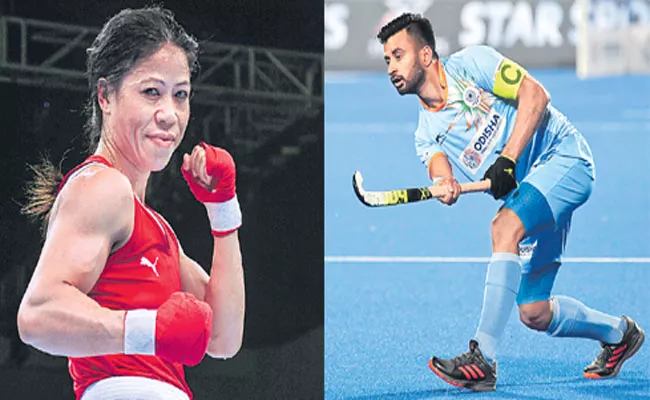 Mary Kom, Manpreet Singh to be India flag-bearers at Tokyo Olympics - Sakshi