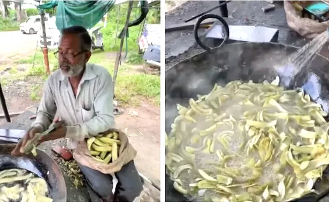 Blind Old Man Selling Banana Chips Next To Nasik Road Video Gone Viral On Internet - Sakshi