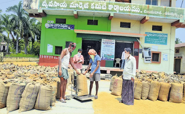 Rythu Bharosa centers itself Grain collection centers - Sakshi