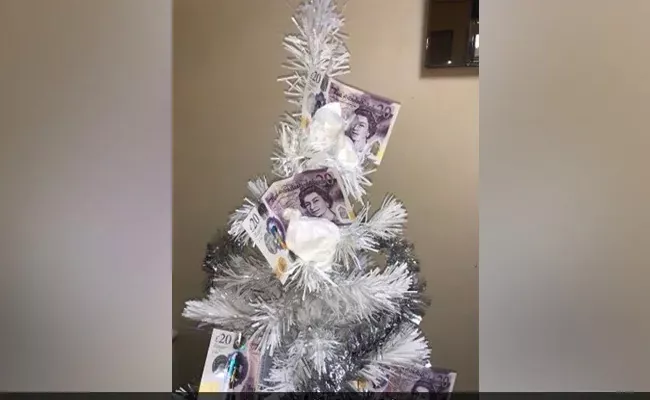 UK Man Decorated Christmas Tree With Cash And Cocaine - Sakshi