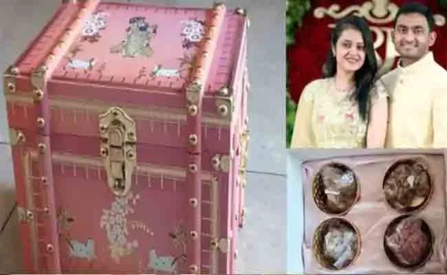 Gujarati Man Crafts Wedding Card Box For His Son That Weighs 4 Kg - Sakshi
