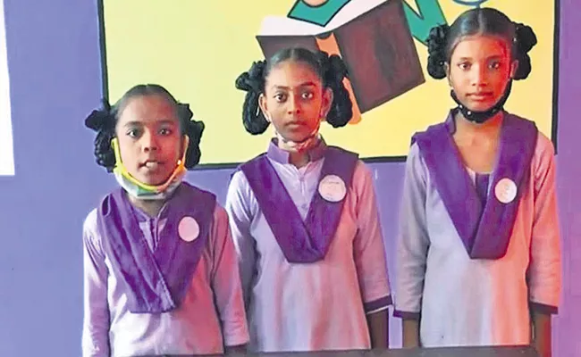 Talent of SC Gurukul students in Space Challenge - Sakshi