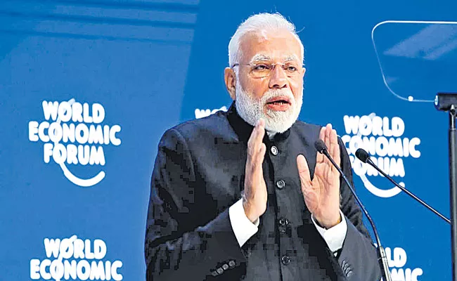 PM Narendra Modi to address WEF Davos virtual Summit - Sakshi