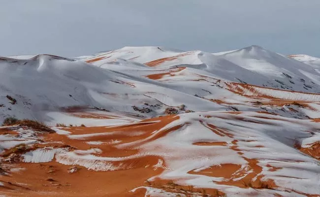 Sahara Desert Snow Fall 2022 Photos Viral - Sakshi