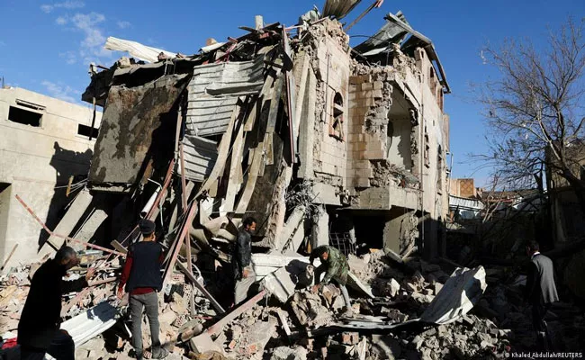 Saudi-Led Airstrikes Kill Scores at a Prison in Yemen - Sakshi