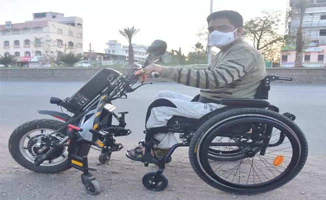 Wheelchair Cum Scooter Spotted At Adilabad District - Sakshi