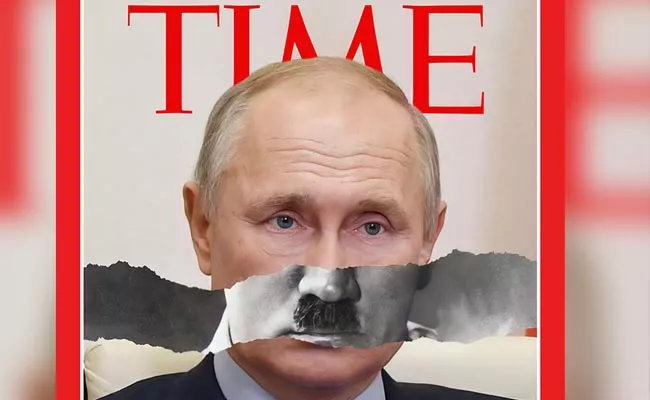 Fact Check: Putin As Hitler Moustache Time Cover Fake - Sakshi