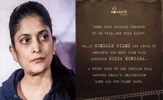 Kgf2 Producers Hombale Films Announce Their Next With Sudha Kongara - Sakshi