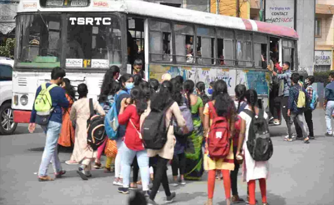 TSRTC Hiked Student Bus Pass Fares In Hyderabad - Sakshi