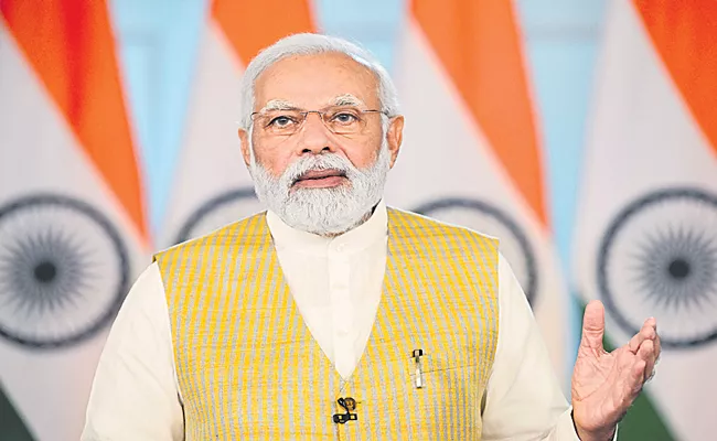 Goddess Kali blessing is always with India says PM Narendra Modi - Sakshi