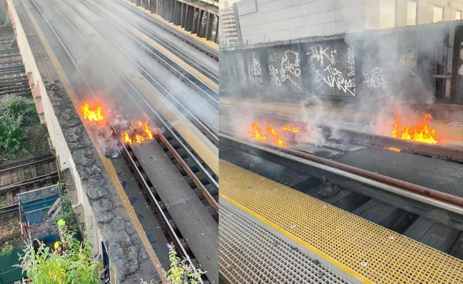 London Train Tracks Burst Into Flames Amid Soaring Temperatures - Sakshi