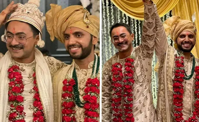 Kolkata Gay Couple Tie Knot In Traditional Ceremony, Pics Goes Viral - Sakshi